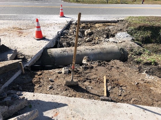 Water Main Break on Oak St.